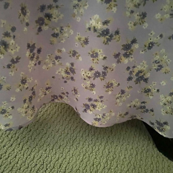 Tribal brand floral maxi skirt with lavender background stretch waist, size 10 - Picture 7 of 15